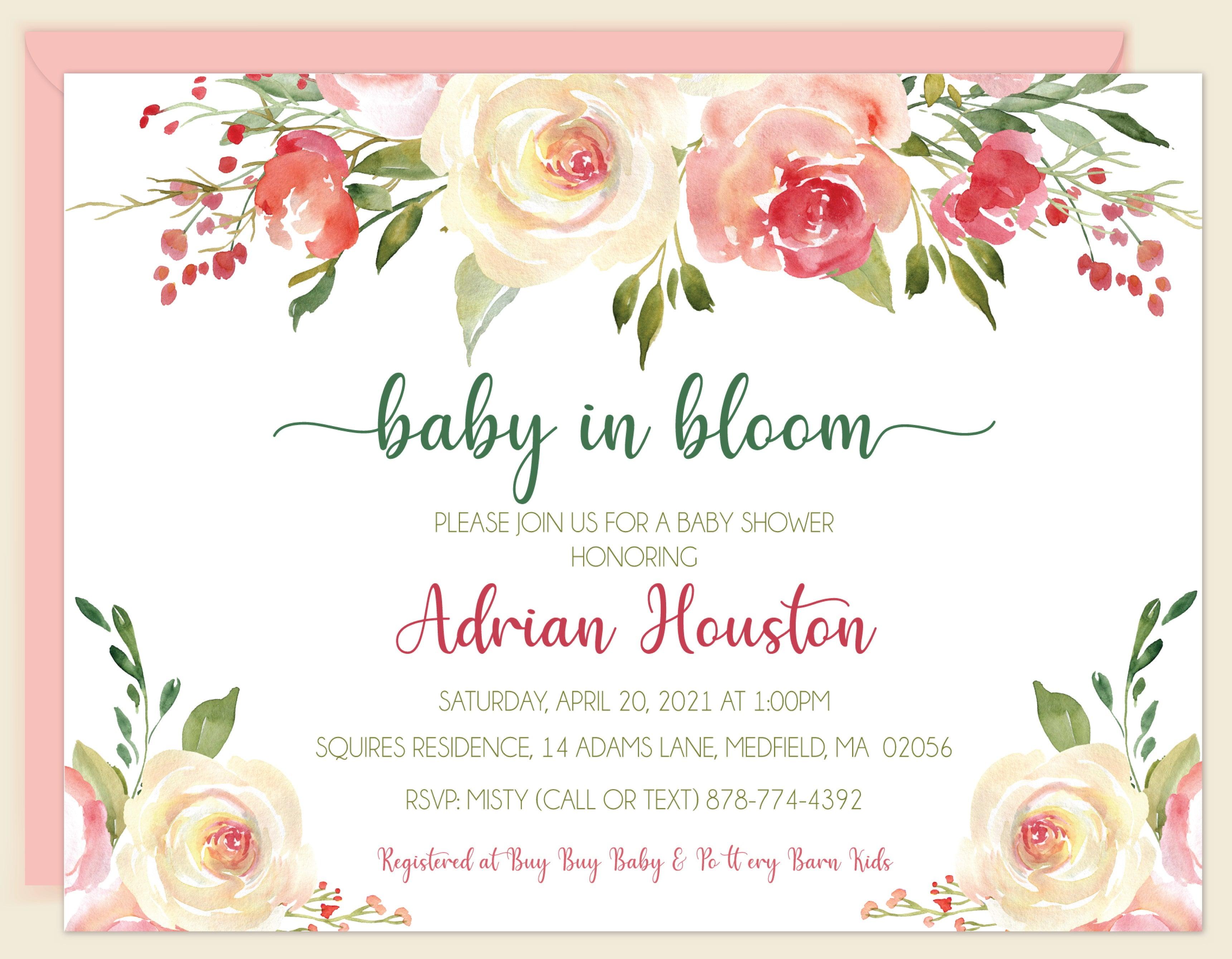 Bloomful Shower Baby Shower Invitation