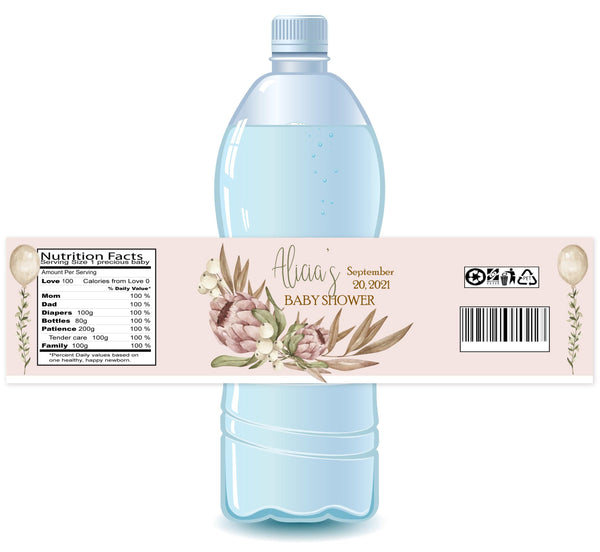 Welcome To Our Tribe Baby Shower Water Bottle Labels  Stork Baby Gift  Baskets –