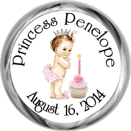 Princess Birthday Invitation, First, One, 1st Birthday, Girl, Pink