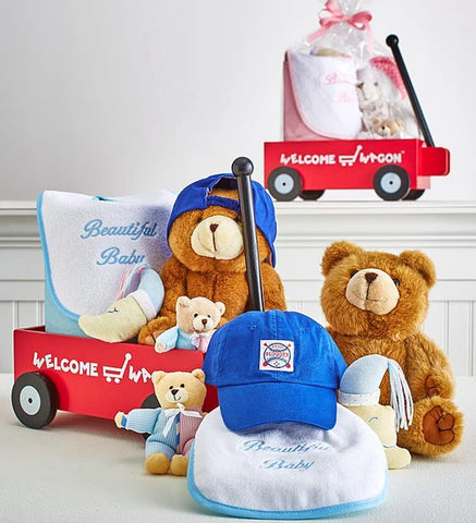 Bear & Bouquet Welcome Baby Boy Boxed Set - SKU:  LBG1008