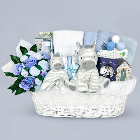 Bear & Bouquet Welcome Baby Boy Boxed Set - SKU:  LBG1008