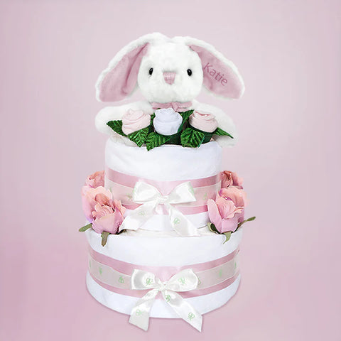 Bunny Personalized Diaper Cake - SKU:  LBG1052