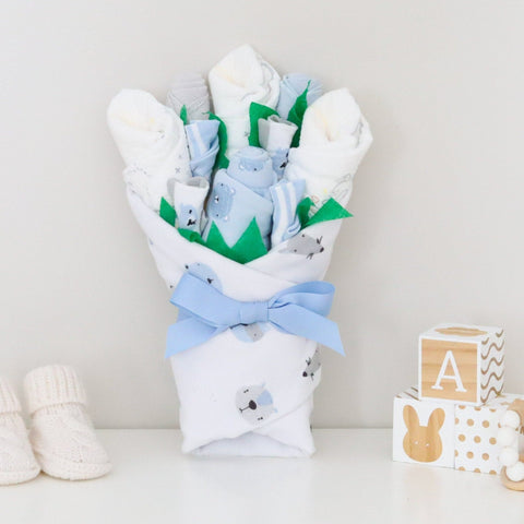 Bear & Bouquet Baby Basket - SKU:  LBG1012