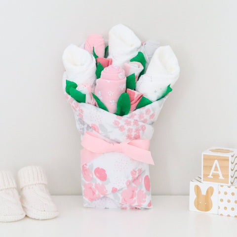 Bear & Bouquet Baby Boy Basket - SKU:  LBG1011