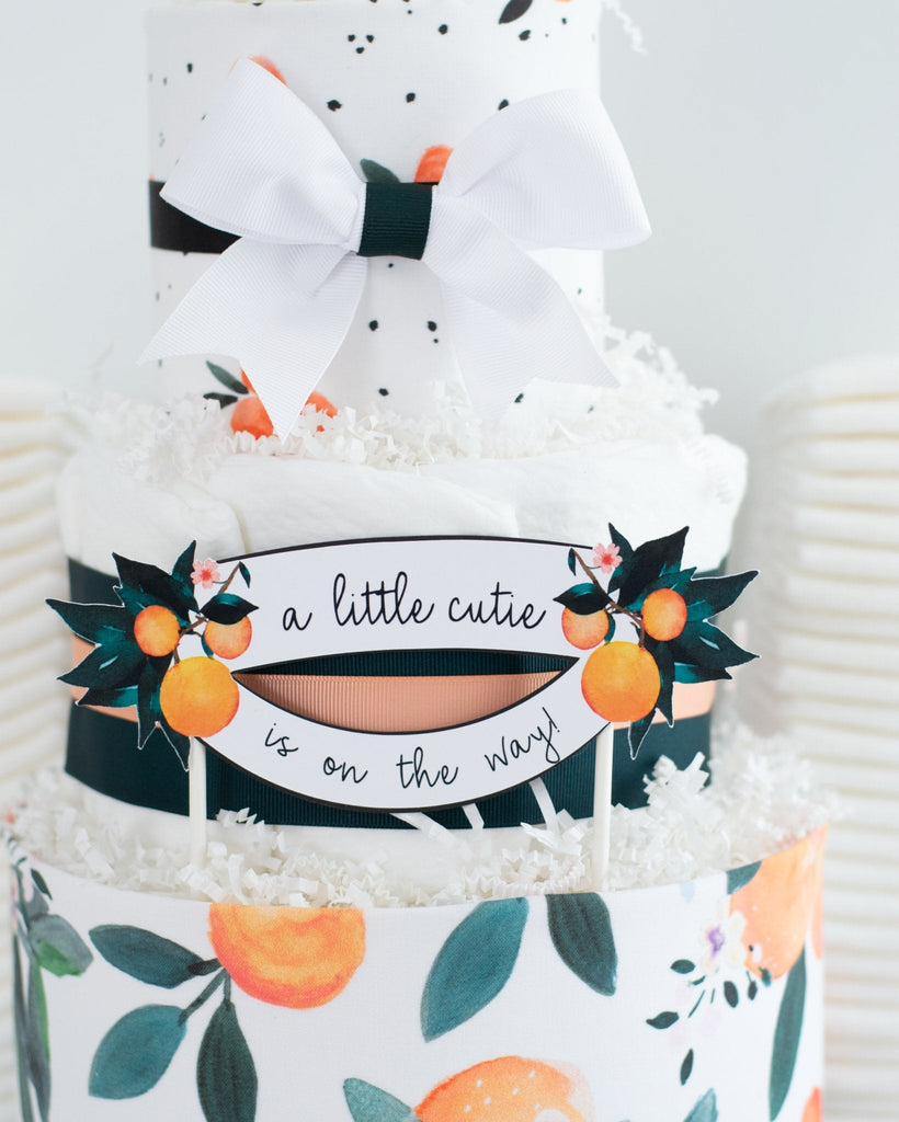 Little Clementine Diaper Cake - SKU:  DCBG1005