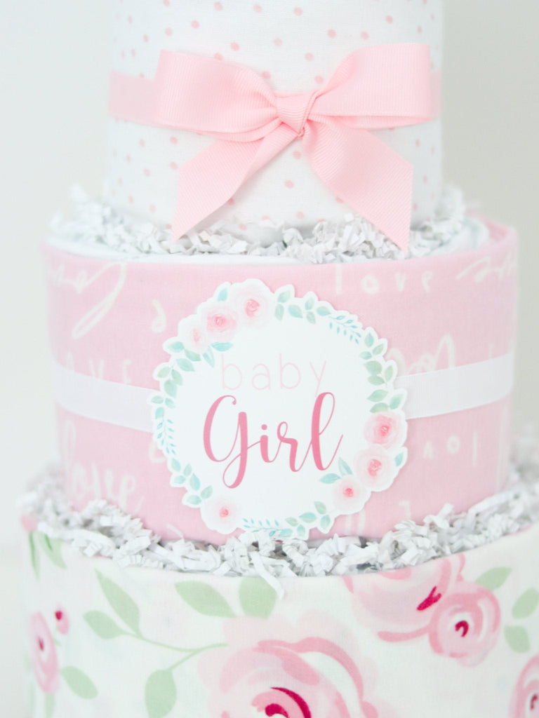 Rose Diaper Cake - SKU:  DCBG1006