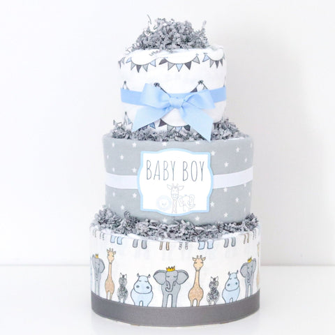 Teddy Bear Diaper Cake Collection - Blue  SKU:  DCBG1003