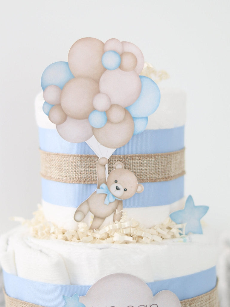 Teddy Bear Diaper Cake Collection - Blue  SKU:  DCBG1003