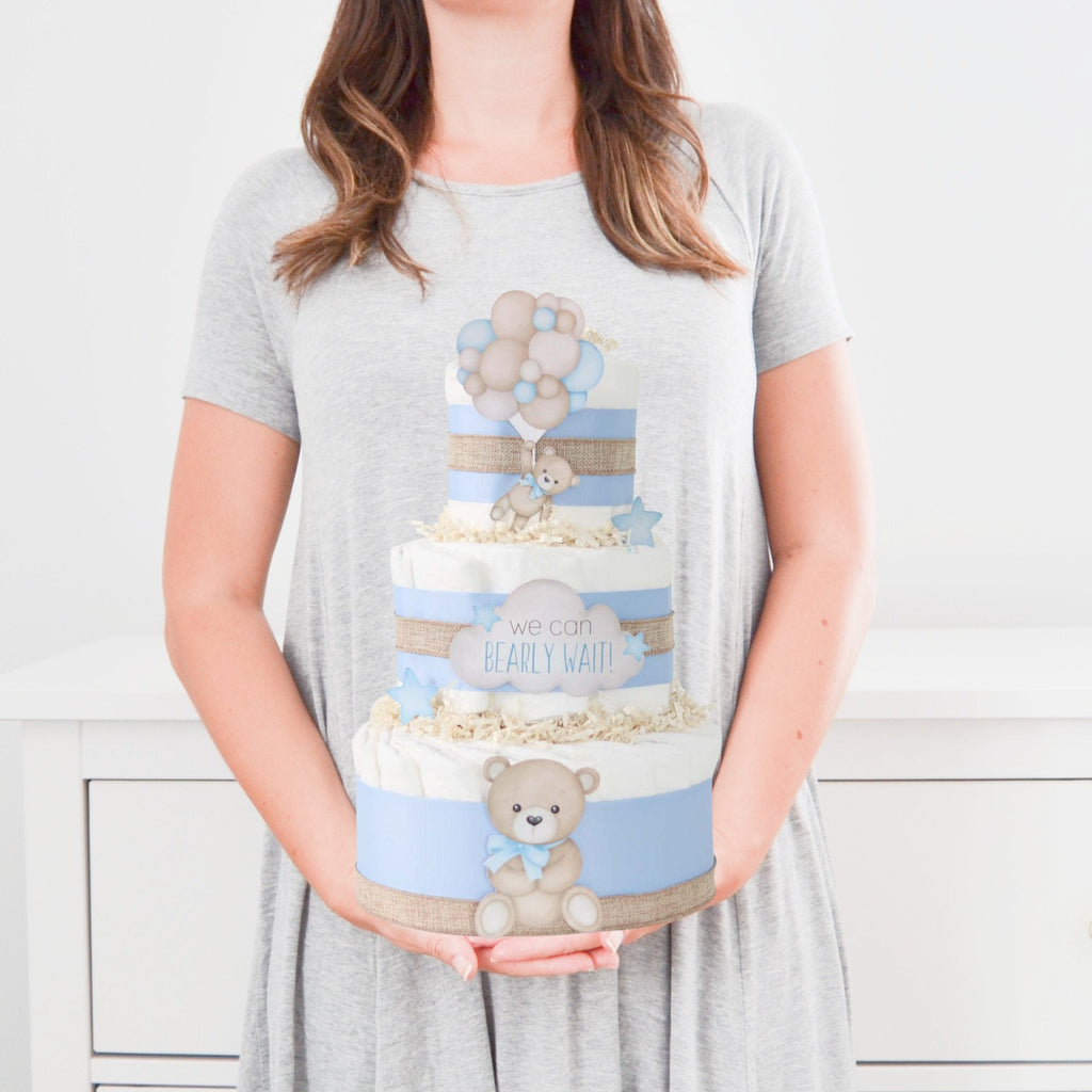 Teddy Bear Diaper Cake Collection - Blue  SKU:  DCBG1003