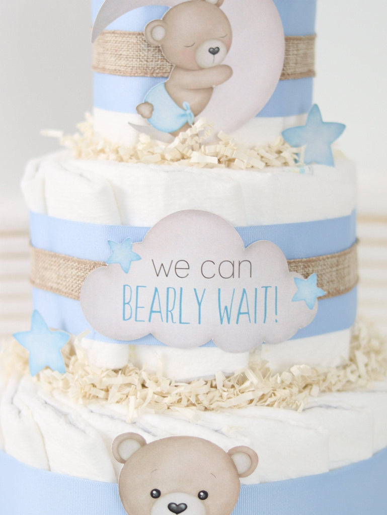 Teddy Bear Diaper Cake Collection - Blue  SKU:  DCBG1003