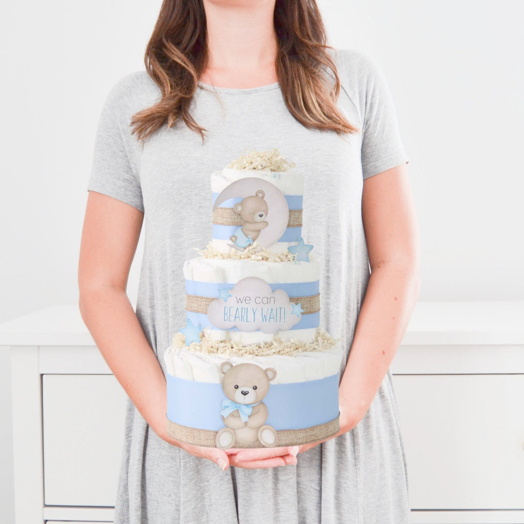 Teddy Bear Diaper Cake Collection - Blue  SKU:  DCBG1003