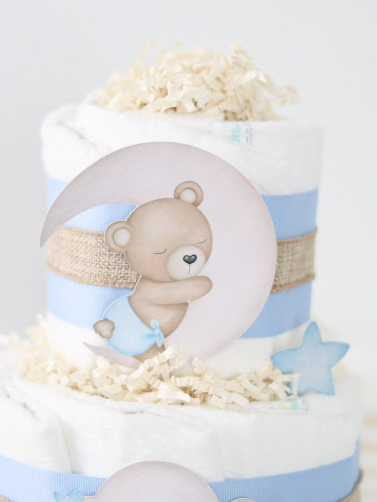 Teddy Bear Diaper Cake Collection - Blue  SKU:  DCBG1003