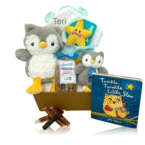 Welcome To The World Luxury Baby Boy Basket - SKU: LBG1043