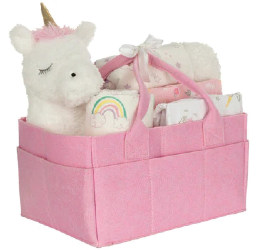 Organic Unicorn Baby Gift Basket, Personalize Name, Girl Baby Shower Basket,  Coming Home Baby Shower Gift, Office Baby Shower Gift Basket 
